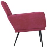  Fotelja crvena boja vina 62 x 79 x 79 cm baršunasta - boja crnog vina 1 | shoptok.hr