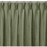  Curtain MILANA color olive style classic flex 9.5 cm with double pleat chenille 140x300 HOMEDE | shoptok.hr