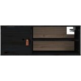  Zidni ormarići 2 kom crni 80 x 30 x 30 cm od masivne borovine | shoptok.hr