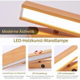 SCHINDORA 31 cm lesena LED stenska svetilka - 3000 K | Shoptok.si