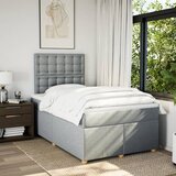  Krevet s oprugama i madracem svjetlosivi 120x190 cm od tkanine | shoptok.hr