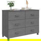  Komoda HAMAR temno siva 113x40x80 cm trdna borovina, (20656172) | Shoptok.si