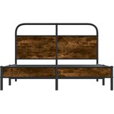  Okvir kreveta bez madraca dimljena boja hrasta 120x190cm drveni | shoptok.hr