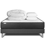 VITALIT Celoten paket za posteljo - Vzmetnica 140x200 cm + Vzmetnica z letvami (v kompletu) + 2 vzglavnika + Prevleka - Vitalpower, (21613944) Cene