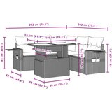 vidaXL 6-dijelni set vrtnih sofa s jastucima crni od poliratana | shoptok.hr