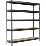 REGALUX Regal za teški teret (V x Š x DB: 180 x 160 x 40 cm, Nosivost po polici: 265 kg, Broj polica: 5 Kom., Uticanje, Antracit) | shoptok.hr