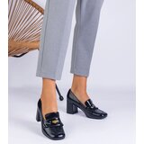 Gemre Black patent leather women's heeled shoes Vergento | Shoptok.si