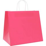  Papirnate vrećice 250 kom s ručkama ružičaste 32x22x28 cm | shoptok.hr
