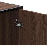  Klupa za cipele smeđi hrast Konstruirano drvo i metal Smeđa | shoptok.hr