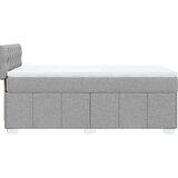 vidaXL Okvir kreveta s oprugama i madrac svjetlosivi 90x200cm tkanina | shoptok.hr