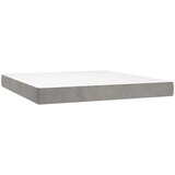  Box spring s madracem LED svjetlosivi 160x200 cm baršun | shoptok.hr