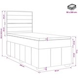  LED okvir za krevet s madracem Tamnosiva 90 x 200 cm Tkanina - Tamnosiva 90 x 200 cm Dizajn linija | shoptok.hr