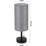  Brilagi - Stona lampa sa USB priključkom TABLON 1xE27/25W/230V crna/siva | Eponuda.com