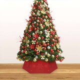 vidaXL Podloga za božićno drvce crvena Ø 68 x 25 cm | shoptok.hr