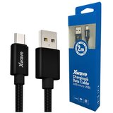 X Wave kabl USB2.0 na micro usb 2M,2A,aluminium,upleteni,crni Cene