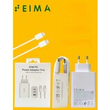 Eima Kućni punjač EM01 65W 2xPD 25W/65W 1xUSB+Type C na Type C beli | ePonuda.com