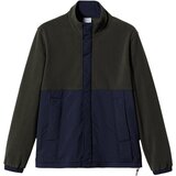 MANGO MAN Jopa iz flisa 'MINO' temno modra / temno zelena | Shoptok.si