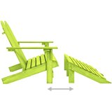  Vrtni dvosjed Adirondack od jelovine s otomanom zeleni | shoptok.hr