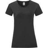 Fruit Of The Loom Iconic Black Women's T-shirt in combed cotton