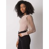 RUE PARIS Blouse-RV-BZ-5192.16-dark beige | Shoptok.si