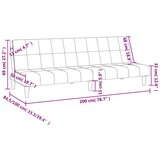  Dvosjed na razvlačenje plavi baršunasti | shoptok.hr