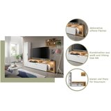 Livetastic Dnevni Regal Cross Hrast 218x178 Cm | Shoptok.si