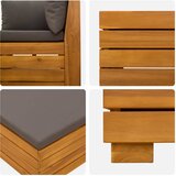 8 8 kom. Set vanjskih sofa Čvrsto drvo akacije Smeđa | shoptok.hr