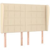 Maison Chic vzglavna omarica - nočna omarica - posteljna omarica z ušesi krem 147x23x118/128 cm blago, (21709367) Cene