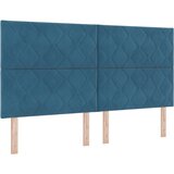  Krevet s opruga kutije s LED trakama Plava 180 x 200 cm Baršun | shoptok.hr