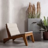 Exotan Vrtni fotelj iz masivnega lesa v kremno beli in naravni barvi Kenai – | Shoptok.si