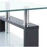  Stolić za kavu sivo-prozirni 95 x 55 x 40 cm od kaljenog stakla | shoptok.hr