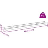 Polica na zidu s policom 2 pcs Bijeli mramor 80 x 9 x 3 cm | shoptok.hr