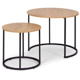  Set od 2 okrugla stolića za kavu, svijetli hrast, u potkrovlju, modernog stila | shoptok.hr
