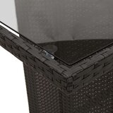 vidaXL 7-dijelni vrtni blagovaonski set s jastucima crni od poliratana | shoptok.hr