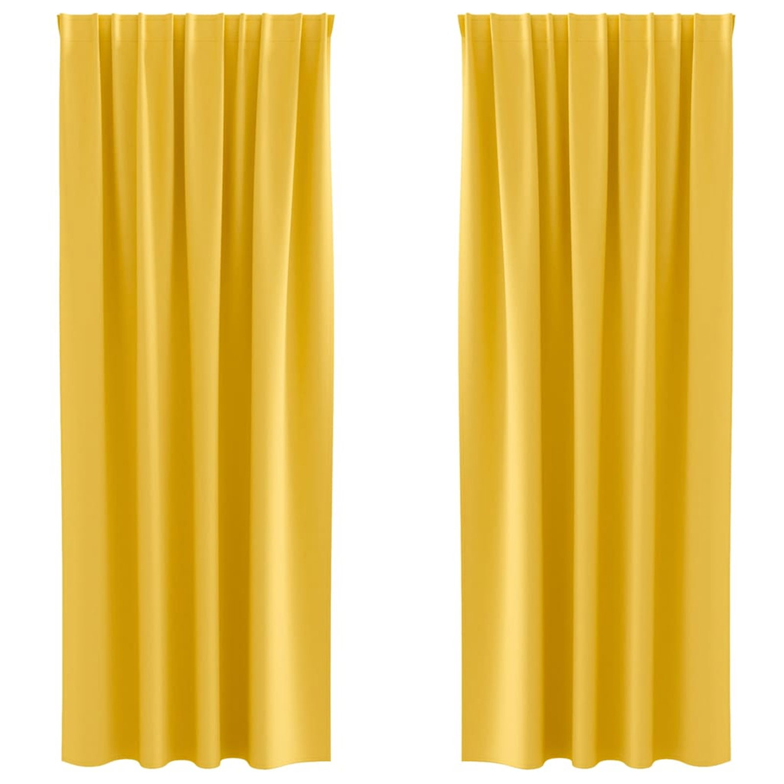 vidaXL Zavese za zatemnitev z obroči 2 pcs Gorčična rumena, (5000149208) | Shoptok.si
