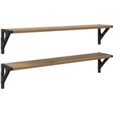 Police na zidu Zidne 2 pcs Umjetnički hrast 80 x 15 x 15,5 cm | shoptok.hr
