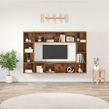 vidaXL Set TV komoda 4 pcs Smeđa 37 x 37 x 142.5 cm Konstruirano drvo | shoptok.hr