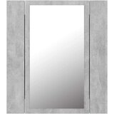 vidaXL LED kupaonski ormarić s ogledalom siva boja betona 40x12x45 cm | shoptok.hr