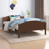 vidaXL Posteljni okvir temno rjav iz trdne borovine 120x200 cm Cene