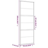  Drsna vrata zlata 76x205 cm mat ESG steklo in aluminij, (20983401) | Shoptok.si