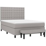  box spring s madracem svjetlosivi 140x200 cm od tkanine | shoptok.hr