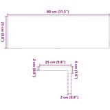  Prozorske klupice 2 kom tamnosmeđe 80x25x2 cm masivne hrast | shoptok.hr