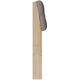 vidaXL tapecirani uzglavlje sivo-smeđa 135 cm čvrsto borovo drvo | shoptok.hr