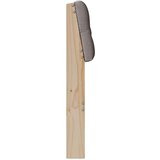 vidaXL tapecirano vzglavje taupe 135 cm masivno borovo les | Shoptok.si
