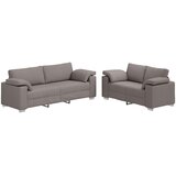 SOFA 2 pcs Sivo-smeđa 219 x 80 x 82 cm tkanina | Eponuda.com