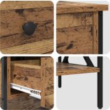 vidaXL noćni ormarić Staro drvo 40x42x45 cm Inženjersko drvo | shoptok.hr