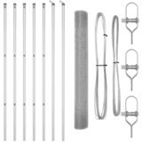 vidaXL Set stubova za ograde 2 kom Pocinčani čelik 10 x 1 m Izdržljiv | shoptok.hr