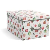 Dekorativna kartonasta škatla za shranjevanje s pokrovom 37x50x15 cm Engla Christmas Storage –