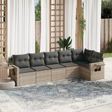 vidaXL 6-dijelni set vrtnih sofa od poliratana s jastucima svjetlosivi | shoptok.hr