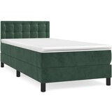 Box spring postelja z vzmetnico temno zelena 90x200 cm žamet, (20930170) | Shoptok.si
